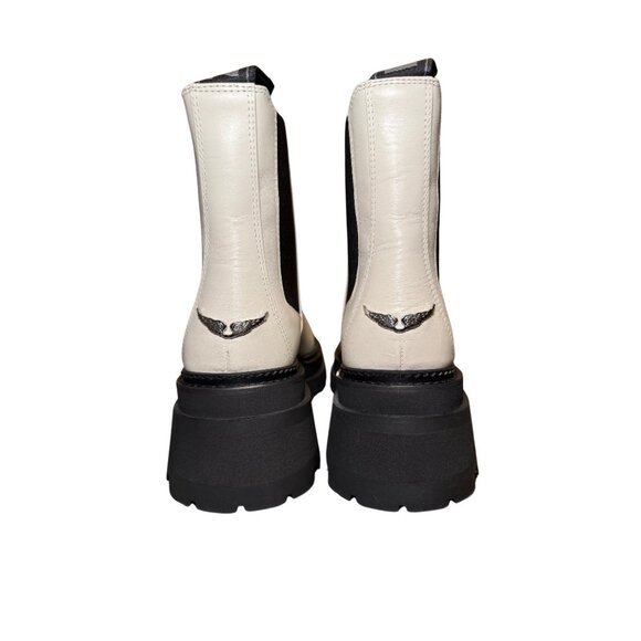 Zadig & Voltaire Ride Chelsea Boot White NEW - Picture 9 of 16